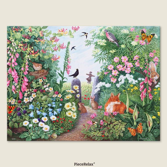 Immerse yourself in a spectacular midsummer scene, where flowers burst into full bloom and nature thrives with vibrant life.