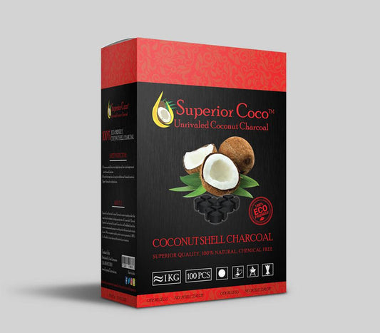 Superior Coco Natural Hookah Charcoal Cubes (Wholesale)