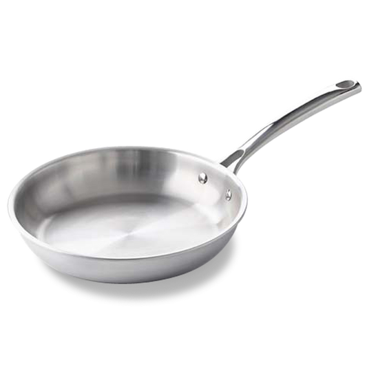 Superior Tri-Ply koekenpan zilver vooraanzicht