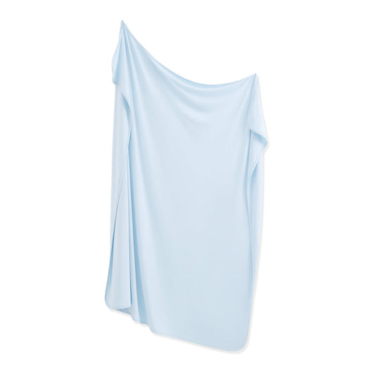Swaddle Blanket in Breeze shown unswaddled