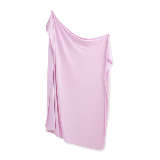 Purple swaddle blanket on a white background