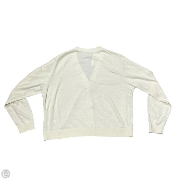 Sweater Cardigan By A New Day In Cream, Size: M