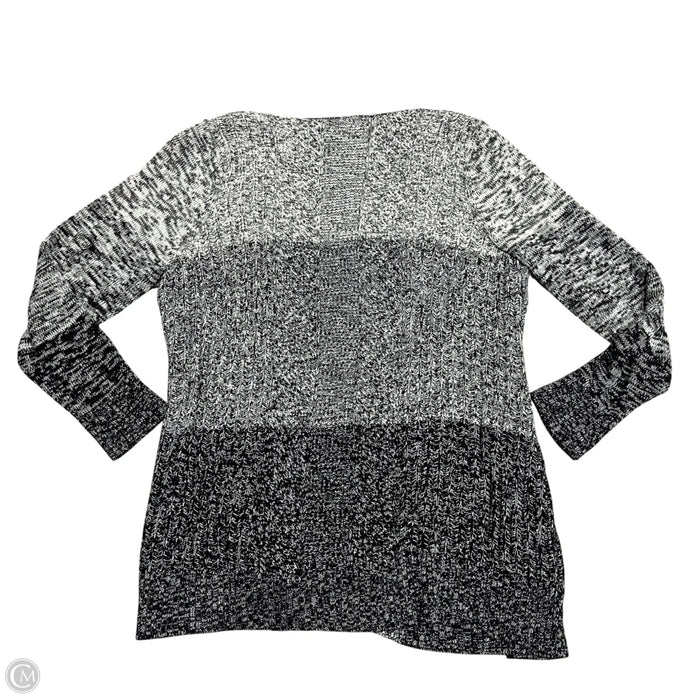 Sweater Cardigan By Charter Club In Black & White, Size: 3x