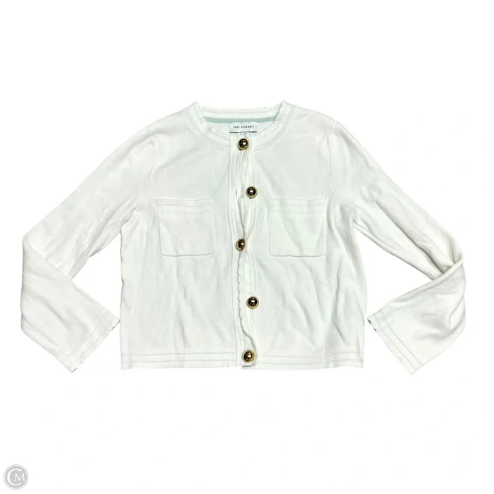 Sweater Cardigan By Free Assembly In Cream, Size: S