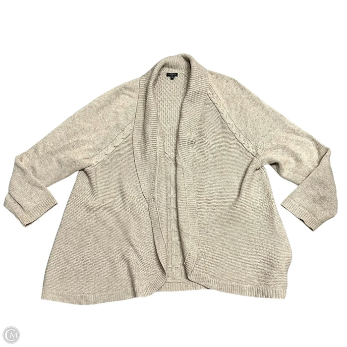 Sweater Cardigan By Talbots In Tan, Size: 3x