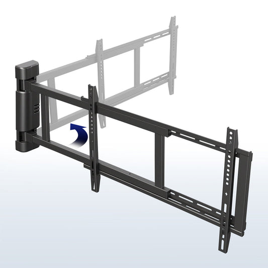 Swing Wall Mount for 32” to 75” TVs on a blue and white gradient background