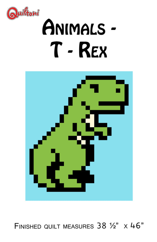 T-Rex Lap Quilt Pattern PDF