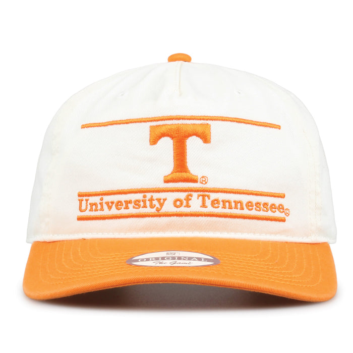Tennessee Original Bar snapback hat with embroidered school design, front view