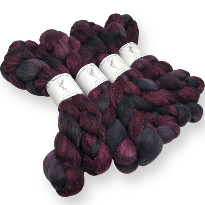 The Long Night - US grown Fine Wool and Silk Top