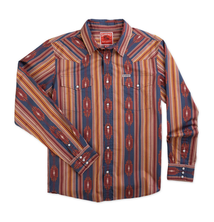 THE WYATT TULSA CHEVRON PEARL SNAP SHIRT