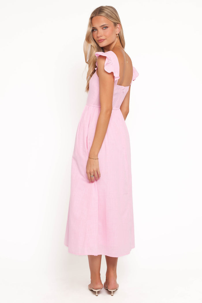 Petal and Pup USA DRESSES Tiarne Midi Dress - Pink