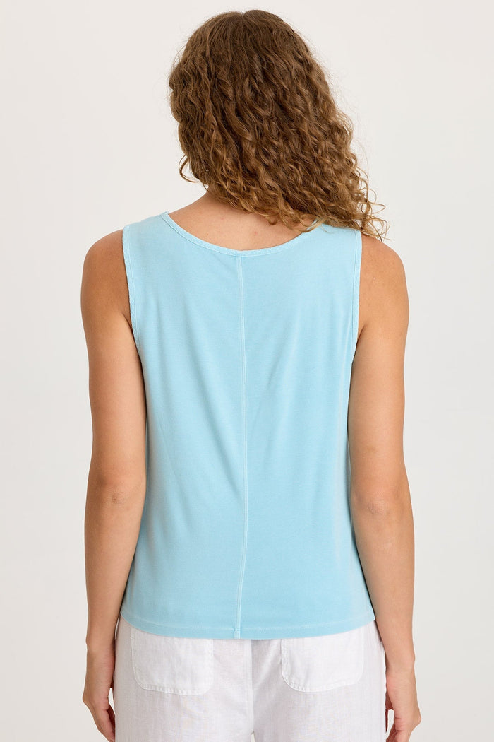 XCVI Timo Crepe Smocked Neckline Tank