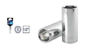 Toolcraft, 6 Point Deep Socket Set, 1/2" or 19MM - TC3752 MEGA