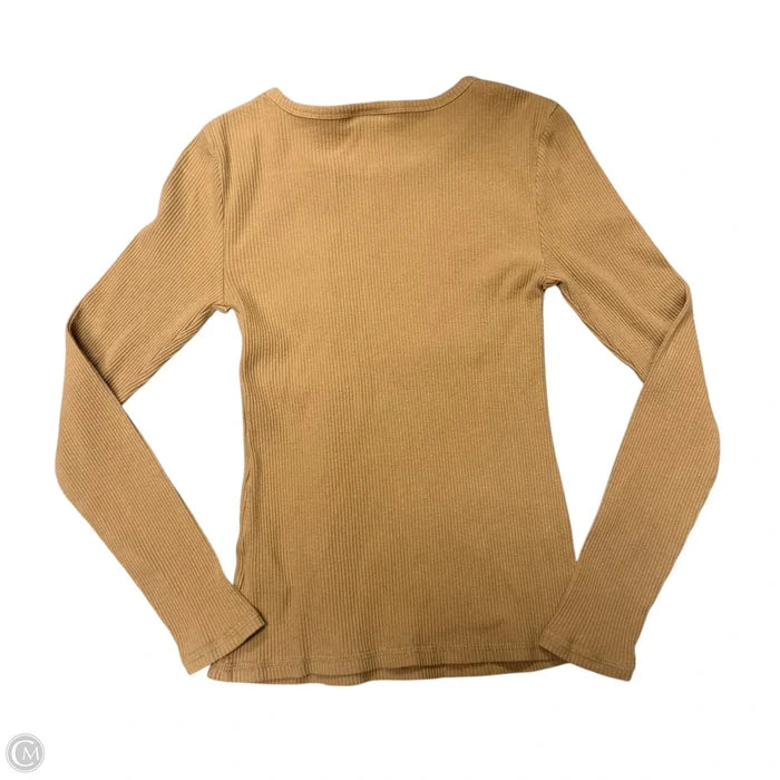 Top Long Sleeve By Old Navy In Tan, Size: Xs
