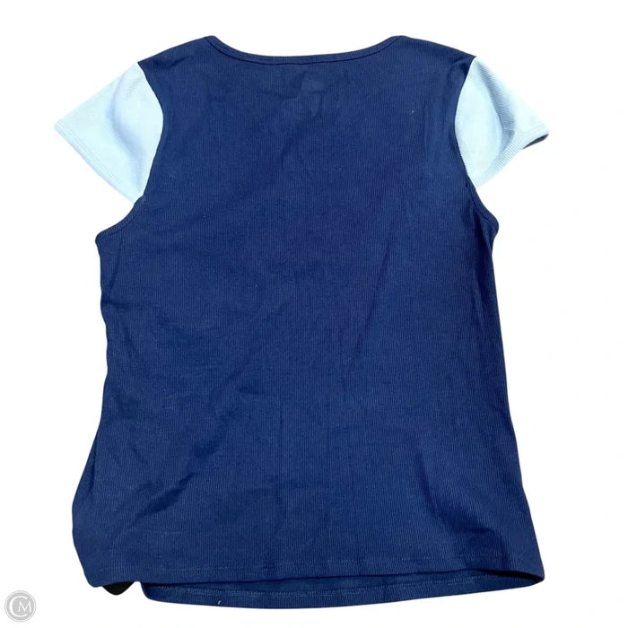 Top Short Sleeve Basic By Maeve In Blue, Size: L