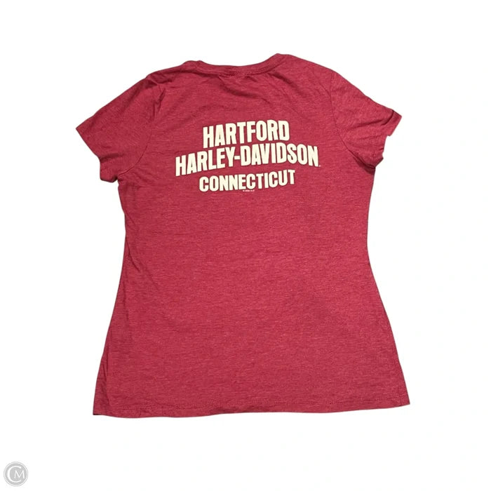 Top Short Sleeve By Harley Davidson In Red, Size: M
