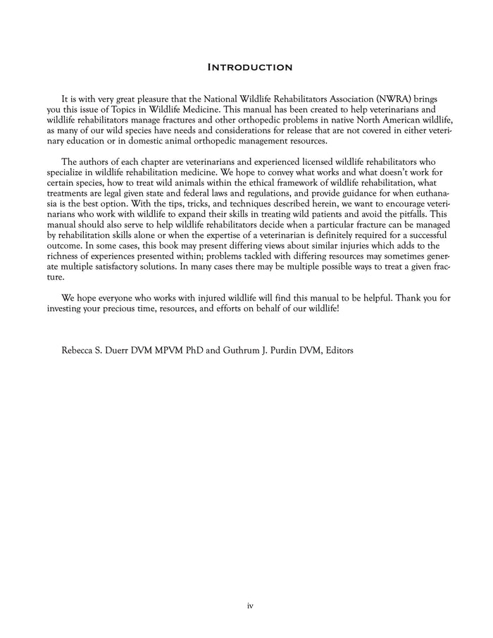 Topics in Wildlife Medicine Volume 4: Orthopedics