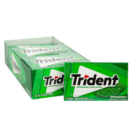 Trident Spearmint Sugar Free Gum - 12ct