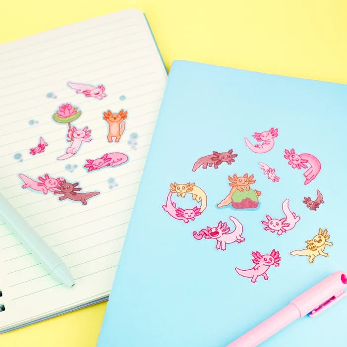 Turtle's Soup Axolotl Cute Vinyl Sticker Sheet