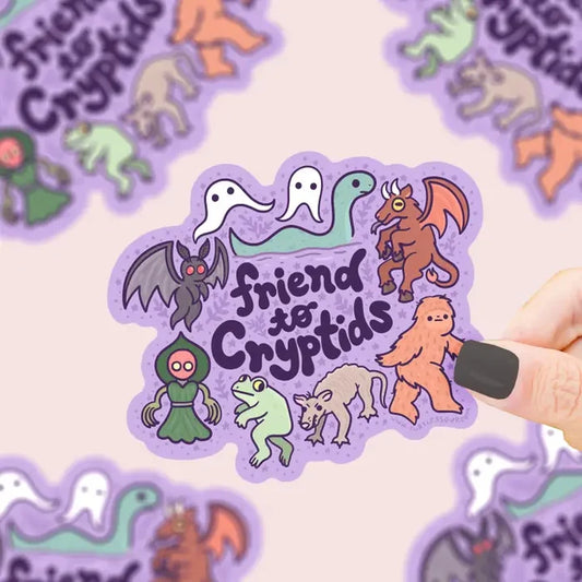 Turtle's Soup Friend to Cryptids Halloween Vinyl Sticker
