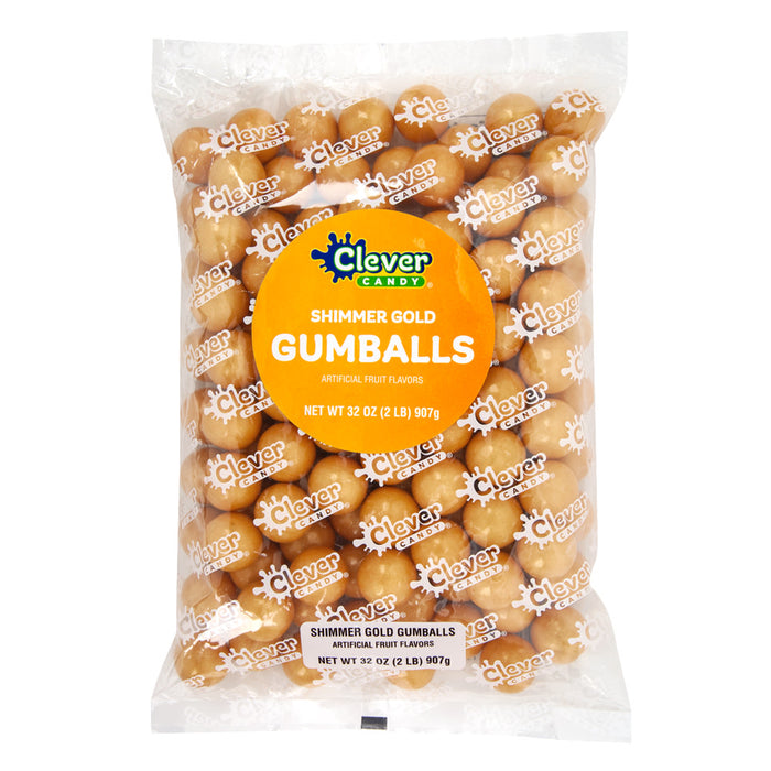 Tutti Frutti Shimmer Gold Gumballs - 12 Count