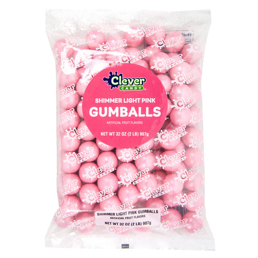 Tutti Frutti Shimmer Light Pink Gumballs - 12 Count