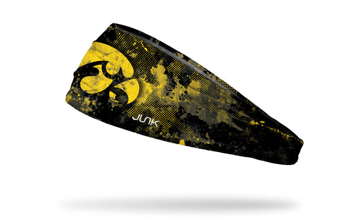 University of Iowa: Grunge Yellow Big Bang Lite Headband - View 1
