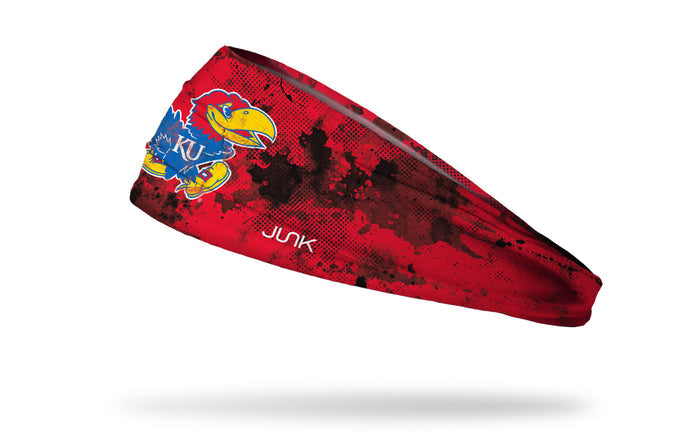 University of Kansas: Grunge Red Big Bang Lite Headband - View 1