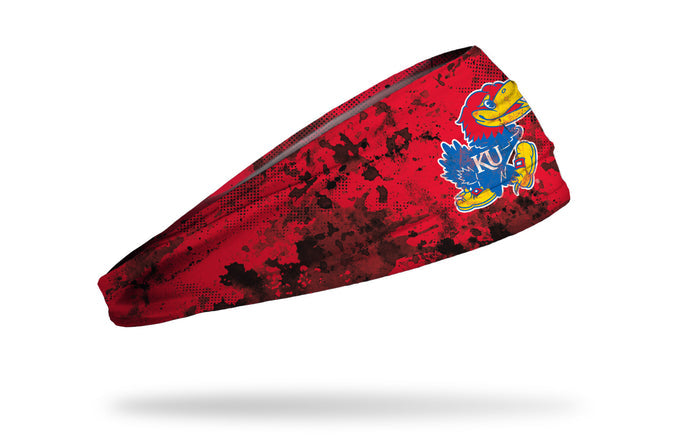 University of Kansas: Grunge Red Big Bang Lite Headband - View 2