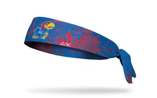 University of Kansas: Grunge Royal Flex Tie Headband - View 1