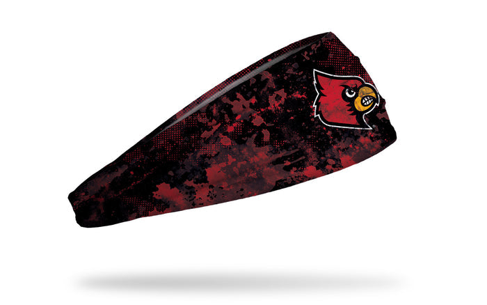 University of Louisville: Grunge Black Big Bang Lite Headband - View 2