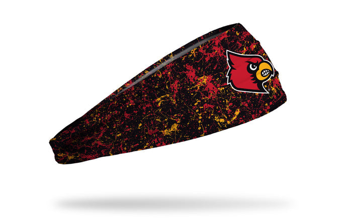 University of Louisville: Splatter Black Big Bang Lite Headband - View 2