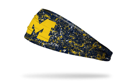 University of Michigan: Splatter Blue Big Bang Lite Headband - View 1