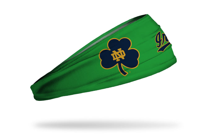 University of Notre Dame: Oversized Clover Green Big Bang Lite Headband - View 1