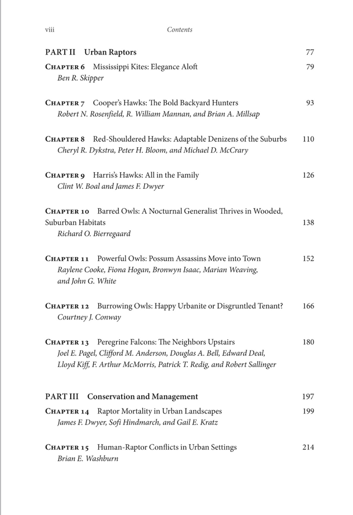 Urban Raptors: Ecology and Conservation of Birds of Prey in Cities