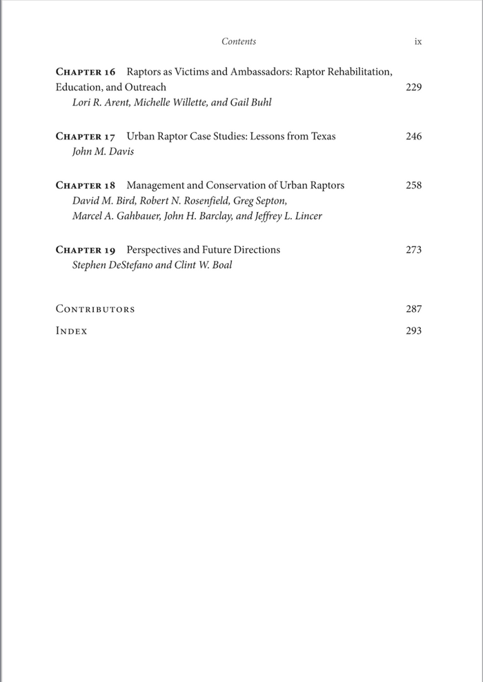 Urban Raptors: Ecology and Conservation of Birds of Prey in Cities