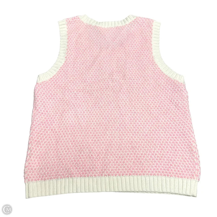 Vest Designer By Lilly Pulitzer In Pink & White, Size: M