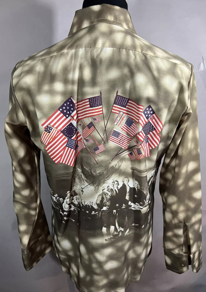 Vintage 1970’s Camo Print USA Shirt M