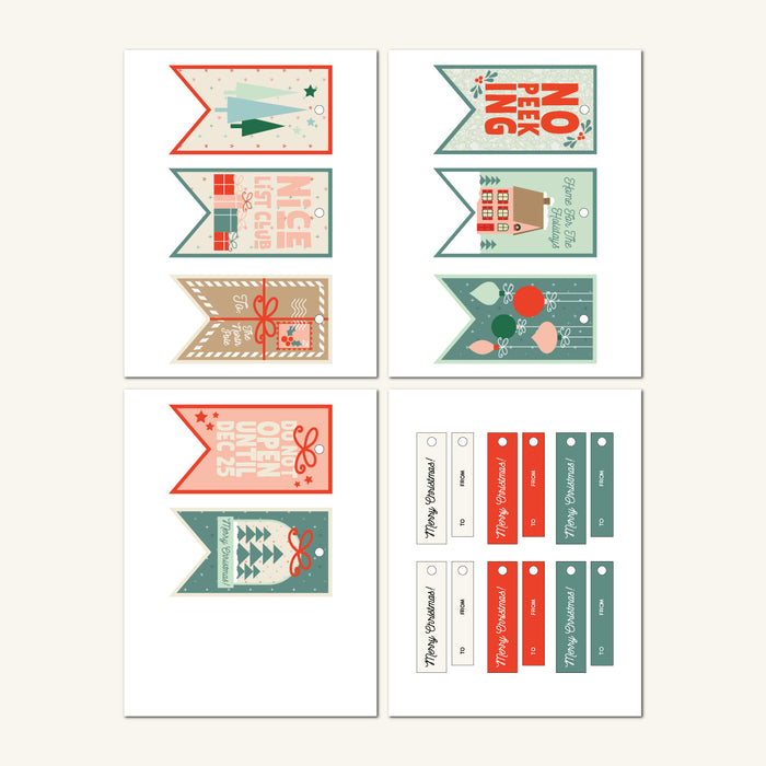 Vintage Christmas Gift Tags Printable (Downloadable)