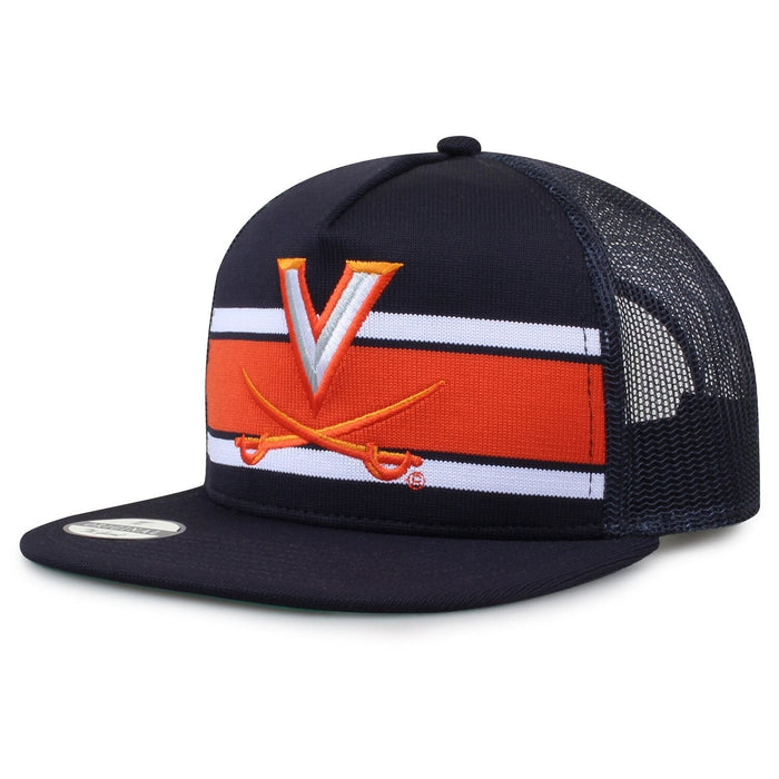 University of Virginia Class of '92 trucker hat, angled front view showing embroidered logo and mesh side