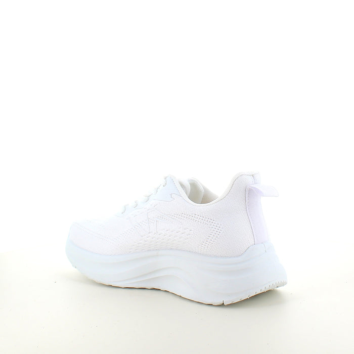 Vit lättvikts-sneaker med stötdämpning & andningsbart mesh