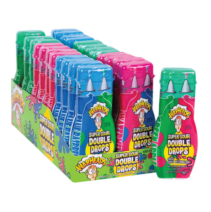 Warheads Double Drops Sour Candy - 24 Count