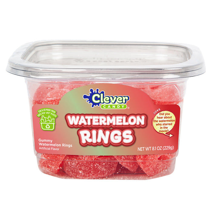 Watermelon Rings Gummy Candy Tubs - 12 Count