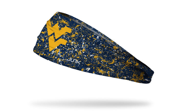 West Virginia University: Splatter Navy Big Bang Lite Headband - View 1