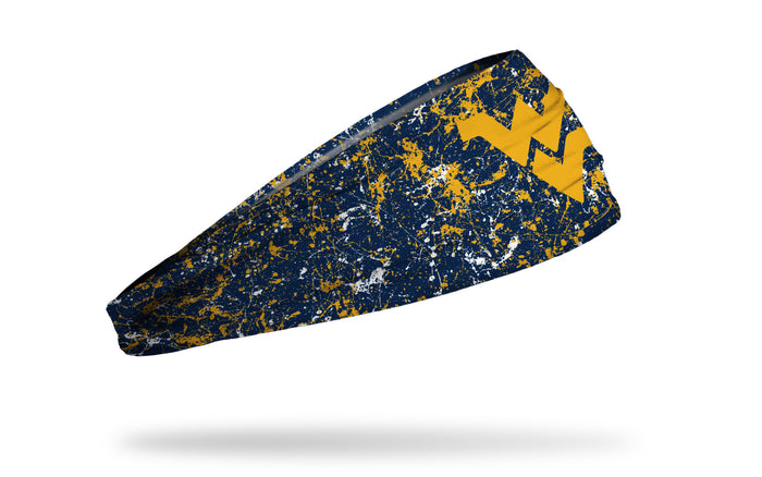 West Virginia University: Splatter Navy Big Bang Lite Headband - View 2
