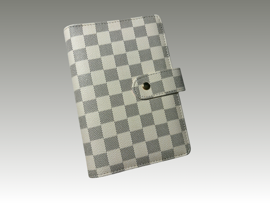 White | Checkered Binder | A6 Rings