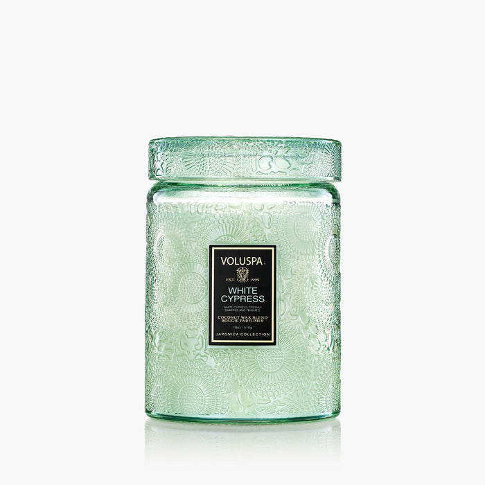 White Cypress - Large Jar Candle