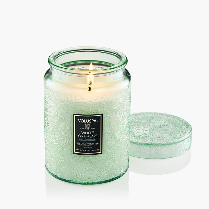 White Cypress - Large Jar Candle