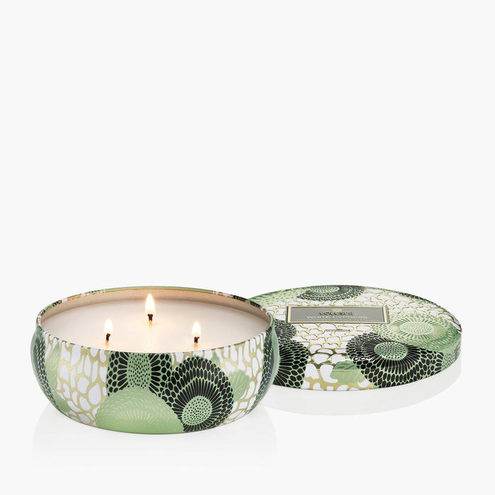 White Cypress - Seasonal 3 Wick Tin Candle