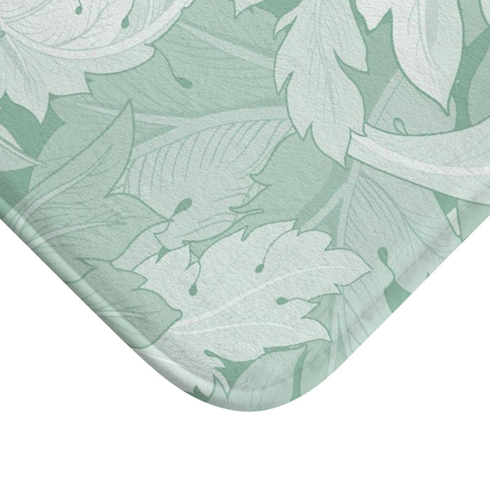 William Morris Bath Mat Aqua Acanthus